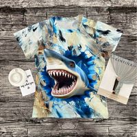Women's T-shirt Short Sleeve T-shirts Casual Streetwear Shark main image 1
