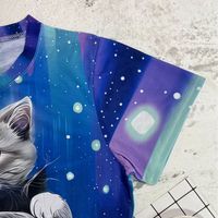 Women's T-shirt Short Sleeve T-shirts Casual Streetwear Cat main image 3
