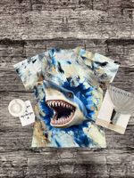 Women's T-shirt Short Sleeve T-shirts Casual Streetwear Shark sku image 1