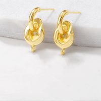 1 Pair Copper Knot Earrings Accessories Simple Style sku image 1