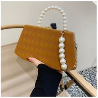 Women's Small Pu Leather Solid Color Preppy Style Classic Style Oval Lock Clasp Shoulder Bag main image 5