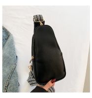 Women's Pu Leather Solid Color Classic Style Square Magnetic Buckle Fanny Pack sku image 1