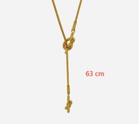 Casual Simple Style Knot Titanium Steel Plating Metal Button Sweater Chain main image 2