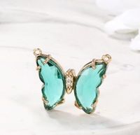 1 Piece Ig Style Sweet Butterfly Copper Plating Inlay Pendant Jewelry Accessories sku image 3