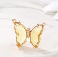 1 Piece Ig Style Sweet Butterfly Copper Plating Inlay Pendant Jewelry Accessories sku image 4