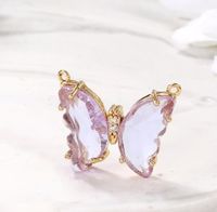 1 Piece Ig Style Sweet Butterfly Copper Plating Inlay Pendant Jewelry Accessories sku image 5