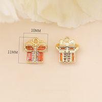 1 Piece Simple Style Gift Box Copper Plating Inlay Pendant Jewelry Accessories sku image 1