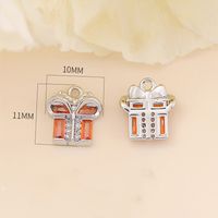 1 Piece Simple Style Gift Box Copper Plating Inlay Pendant Jewelry Accessories sku image 2
