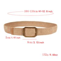 Simple Style Solid Color Synthetic Fibre Alloy Buckle Women's Woven Belts main image 2