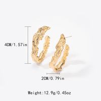 1 Pair Modern Style Simple Style British Style U Shape Irregular Copper Gold Plated Ear Studs sku image 1