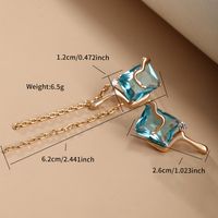 1 Pair Ig Style Glam Geometric Plating Inlay Alloy Copper Alloy Artificial Gemstones 18k Gold Plated Earrings main image 2