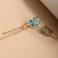 1 Pair Ig Style Glam Geometric Plating Inlay Alloy Copper Alloy Artificial Gemstones 18k Gold Plated Earrings main image 7