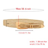 Vacation Simple Style Geometric Straw Buckle Women's Woven Belts main image 2