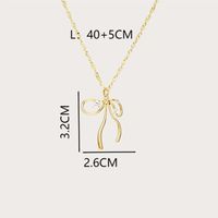 Lady Bow Knot Copper Plating 18k Gold Plated Earrings Necklace sku image 2