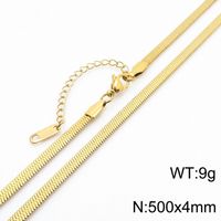 Wholesale Simple Style Geometric Solid Color Titanium Steel Plating Necklace sku image 5