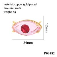 1 Pieza Estilo Ig Brillante Ojo Del Diablo Cobre Enchapado Embutido Colgante Accesorios De Joyería main image 5