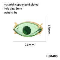 1 Piece Ig Style Shiny Devil's Eye Copper Plating Inlay Pendant Jewelry Accessories main image 4