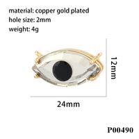 1 Piece Ig Style Shiny Devil's Eye Copper Plating Inlay Pendant Jewelry Accessories main image 8