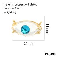 1 Piece Ig Style Shiny Devil's Eye Copper Plating Inlay Pendant Jewelry Accessories main image 7