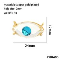 1 Pieza Estilo Ig Brillante Ojo Del Diablo Cobre Enchapado Embutido Colgante Accesorios De Joyería sku image 5