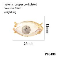 1 Piece Ig Style Shiny Devil's Eye Copper Plating Inlay Pendant Jewelry Accessories main image 6