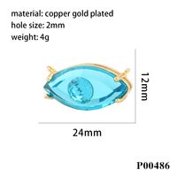 1 Piece Ig Style Shiny Devil's Eye Copper Plating Inlay Pendant Jewelry Accessories sku image 6