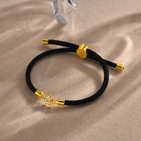 Wholesale Jewelry IG Style Letter Rope Copper Zircon Drawstring Bracelets main image 8