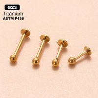 1 Piece Eyebrow Studs Simple Style Geometric Solid Color Pure Titanium Plating main image 5
