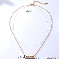 201 Stainless Steel 18K Gold Plated Simple Style Geometric Zircon main image 7