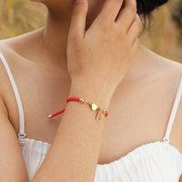 Wholesale Jewelry IG Style Letter Rope Copper Zircon Drawstring Bracelets main image 6
