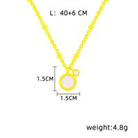 Simple Style Round Titanium Steel 18k Gold Plated Pendant Necklace main image 2