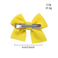 Girl's Cute Solid Color Bow Knot Polyester Hair Clip main image 2