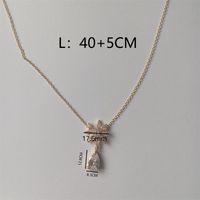 Copper Glam Simple Style Plating Inlay Flower Zircon Pendant Necklace sku image 1