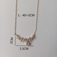 Copper Glam Simple Style Plating Inlay Flower Zircon Pendant Necklace sku image 2