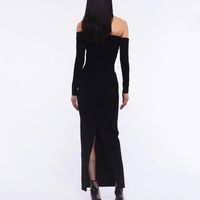 Women's Regular Dress Party Dress Sexy Boat Neck Flowers Long Sleeve Solid Color Maxi Long Dress Banquet Party main image 4