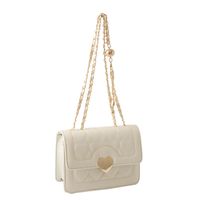 Women's Small Pu Leather Solid Color Classic Style Square Flip Cover Shoulder Bag sku image 1