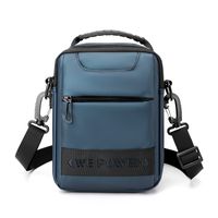 Men's Solid Color Pu Leather Zipper Crossbody Bag Laptop Backpack sku image 3