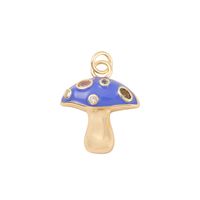 1 Piece Simple Style Mushroom Copper Enamel Plating Inlay Pendant Jewelry Accessories main image 3