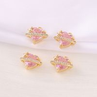 1 Piece Ig Style Shiny Star Heart Shape Copper Plating Inlay Pendant Jewelry Accessories main image 1