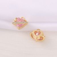 1 Piece Ig Style Shiny Star Heart Shape Copper Plating Inlay Pendant Jewelry Accessories main image 3