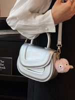 Women's Small Pu Leather Solid Color Cute Square Zipper Handbag main image 2