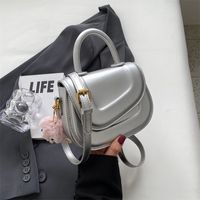 Women's Small Pu Leather Solid Color Cute Square Zipper Handbag sku image 2
