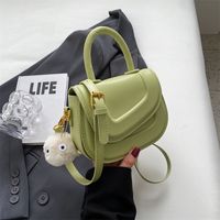 Women's Small Pu Leather Solid Color Cute Square Zipper Handbag sku image 5