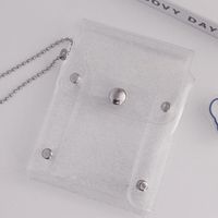 Women's Solid Color Pvc Buckle Card Holders sku image 2