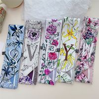 Women's Lady Flower Satin Printing Silk Scarf main image 4