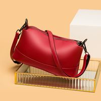 Women's Small Leather Solid Color Vintage Style Classic Style Square Zipper Shoulder Bag main image 4