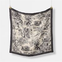 Women's Simple Style Animal Plant Satin Printing Silk Scarf main image 5