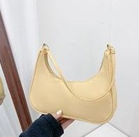 Women's Medium Nylon Solid Color Classic Style Dumpling Shape Zipper Underarm Bag sku image 5
