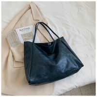 Women's Large Pu Leather Solid Color Streetwear Square Magnetic Buckle Shoulder Bag sku image 2