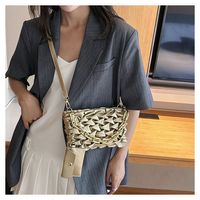 Femmes Petit Faux Cuir Couleur Unie Élégant Carré Fermeture Éclair Sac Froncé main image 4